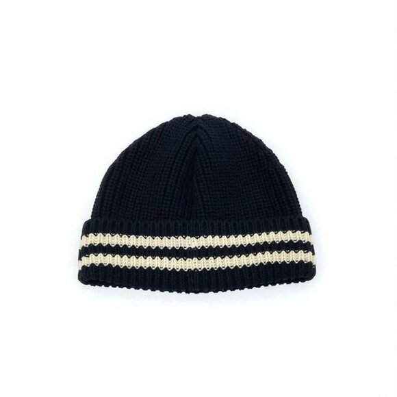 Celine Hat Cotton Navy Ivory C Logo Knit Cap Knit Hat main image 4